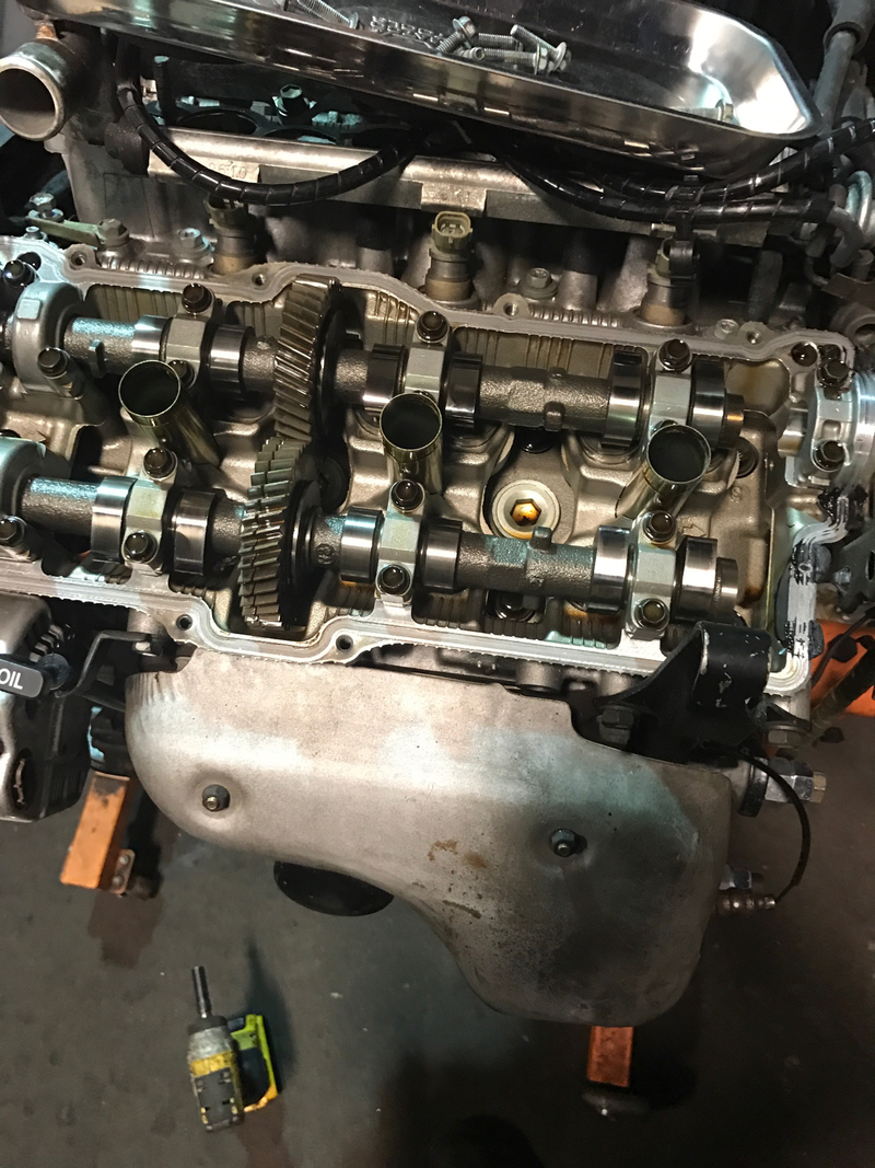 Getting the new engine ready.